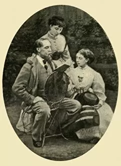 Charles Dickens Collection: Charles Dickens Reading To His Daughters, 1865, (1910). Creators: Mason & Co