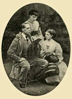 Newnes Prints: Charles Dickens Reading To His Daughters, 1865, (1910). Creators: Mason & Co
