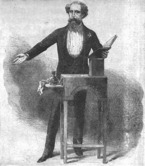 Dickens Gallery: Charles Dickenss last reading at St. Jamess Hall, March 15, 1870, (1901). Creator: Unknown