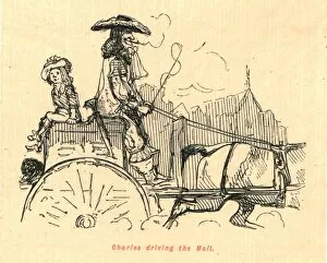 The Comic History Of England Gallery: Charles driving the Mall, 1897. Creator: John Leech
