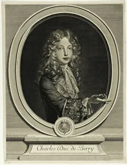 Edelinck G And Xe9 Prints: Charles Duc de Berry, n. d. Creator: Gerard Edelinck