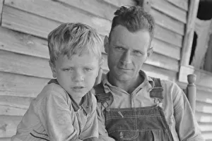 Evans Walker Prints: Charles and his father Floyd Burroughs