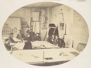 Jean Louis Charles Garnier Prints: [Charles Garnier in the Drafting Room While Designing the New Paris Opera], ca. 1870