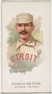 Detroit Prints: Charles H. Getzin, Baseball Player, Pitcher, Detroit, from Worlds Champions