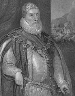 Admiral Collection: Charles Howard, First Earl of Nottingham, (early-mid 19th century). Creator: H Robinson
