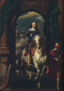 Bourdon Prints: Charles I (1600-1649) with M de St Antoine, 1633, (1913). Artist: Anthony van Dyck