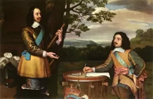 Charles I Gallery: Charles I Dictating Dispatches to Sir Edward Walker, c1650, (1944). Creator: Unknown