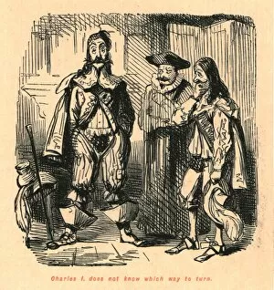 The Comic History Of England Gallery: Charles I. does not know which way to turn, 1897. Creator: John Leech