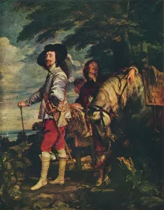 Louvre Prints: Charles I at the Hunt, c1635. Artist: Anthony van Dyck