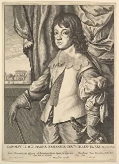 King Charles Ii Collection: Charles II, 1649. Creator: Wenceslaus Hollar