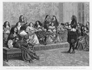 Duchess Of Cleveland Gallery: Charles II and his court at the palace during the Plague of London, c1665-1666 (1890)