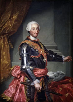 Mengs Gallery: Charles III of Spain, ca 1761. Artist: Mengs, Anton Raphael (1728-1779)