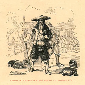 Plotting Prints: Charles is informed of a plot against his precious life, 1897. Creator: John Leech