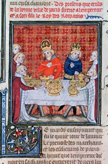 Charles IV receiving presents, (1375-1379)