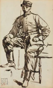 Charles Samuel Keene British Prints: Charles Keene as a Volunteer. Creator: Charles Samuel Keene (British, 1823-1891)