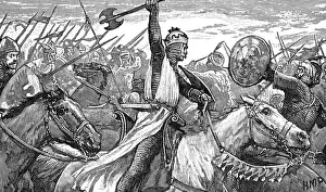 Battle Of Tours Gallery: Charles Martel, King of the Franks, at the Battle of Poitiers, 732 (1892)