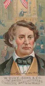 Sumner Charles Prints: Charles Sumner, from the series Great Americans (N76) for Duke brand cigarettes, 1888