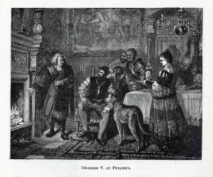 Charles V Of Spain Gallery: Charles V at Fuggers, 1882. Artist: Anonymous
