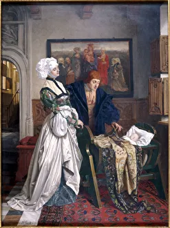 Parenthood Prints: Charles V and Jeanne Vandergeynst at the Cradle of their Daughter Marguerite, 1870