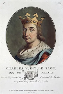Louis Francois Prints: Charles V, known as the Wise, King of France, (1789)