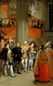 Gros Prints: Charles V received by Francois I to the Abbey of Saint Denis