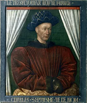 Charles Vii Gallery: Charles VII of France, 15th century. Artist: Jean Fouquet
