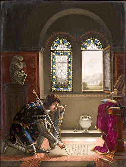 Charles Vii Gallery: Charles VII writing a farewell letter to Agnes Sorel (After Richard)