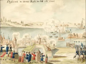 Charles Xii Prints: Charles XII is crossing the Duna 1701