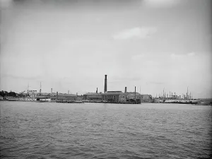 Navy Yard Prints: Charlestown Navy Yard, Boston, Mass. c1905. Creator: Unknown