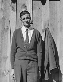 Charlie Carlock, aged thirty-six, the spokesman for...Ola self-help sawmill co-op, Idaho, 1939. Creator: Dorothea Lange