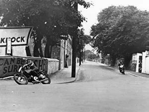 Motorcycle Race Prints: Charlie Dodson on a New Imperial bike, Swords, County Dublin, Ireland, 1934