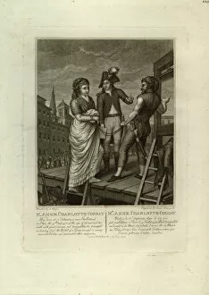 Murder Collection: Charlotte Cordays Passage to the Scaffold, 1799. Creator: Aliprandi, Giacomo (1775-1855)