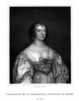 T A Dean Prints: Charlotte Stanley, Countess of Derby, (1825). Artist: TA Dean