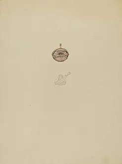 Watch Chain Prints: Charm for Watch Chain, c. 1936. Creator: Doris Beer
