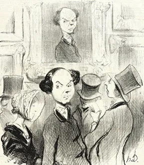 Salon Prints: Charmé de se voir exposé, l'original ici présent conduit son épouse au salon