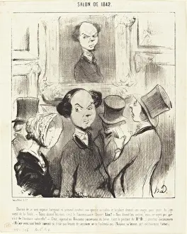 Salon Prints: Charme de se voir expose, l'original ici present conduit son epouse au salon... 1841