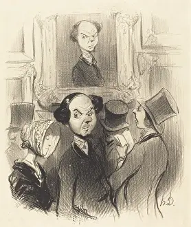 Salon Prints: Charme de se voir expose, l'original ici present conduit son epouse au salon... 1841