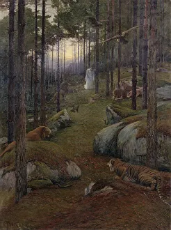Obedience Prints: The charmer, 1895. Creator: Gaston Bethune
