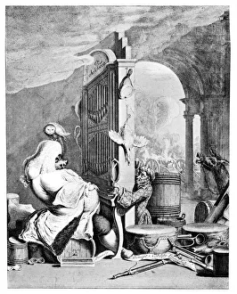 Vanity Prints: The Charming Brute, (A satire on Handel), 1754