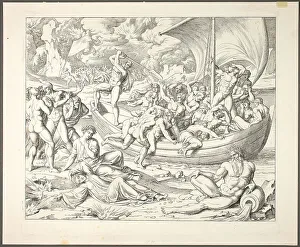 Barque Prints: Charon's Bark with Souls Crossing the Styx