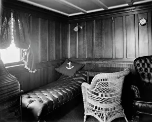Chaise Longue Prints: Chart room, S.S. J.H. Sheadle, between 1906 and 1910. Creator: Unknown