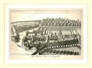 Islington Prints: The Charter House Hospital, c1750. Creator: William Henry Toms