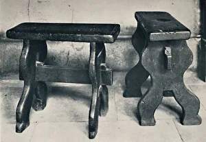 Charterhouse. Two Ancient Stools, Now Preserved in the Library, 1925 Charterhouse. Two Ancient Stools, Now Preserved in the Library, 1925