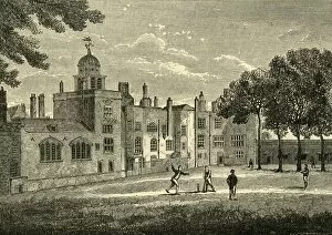 Almshouse Gallery: Charterhouse - The Quadrangle, c1872. Creator: Unknown