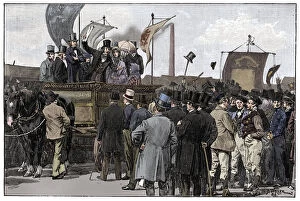 Images Dated 3rd April 2017: The Chartist Demonstration on Kennington Common, 1848, (1900). Artist: William Barnes Wollen
