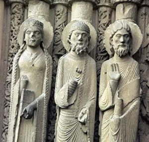 Chartres Prints: Detail of Chartres Cathedral, 12th century