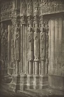 Charles Nègre Collection: Chartres Cathedral. Right Door of the Royal Portal, West Side, XII Century
