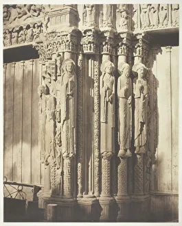 Chartres Cathedral, West Facade; Royal Portal, Central Bay, 1857, printed 1857