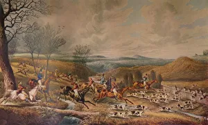 Jumping Prints: The Chase of the Roebuck, 1834, (1936). Creators: Henry Thomas Alken, Richard Gibson Reeve