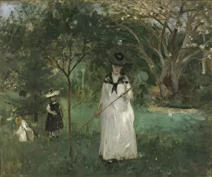 Berthe 1841 1895 Gallery: Chasse aux papillons (The Butterfly Hunt), 1874. Creator: Morisot, Berthe (1841-1895)